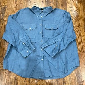 Lauren Ralph Lauren women’s roll sleeve linen shirt, 2X